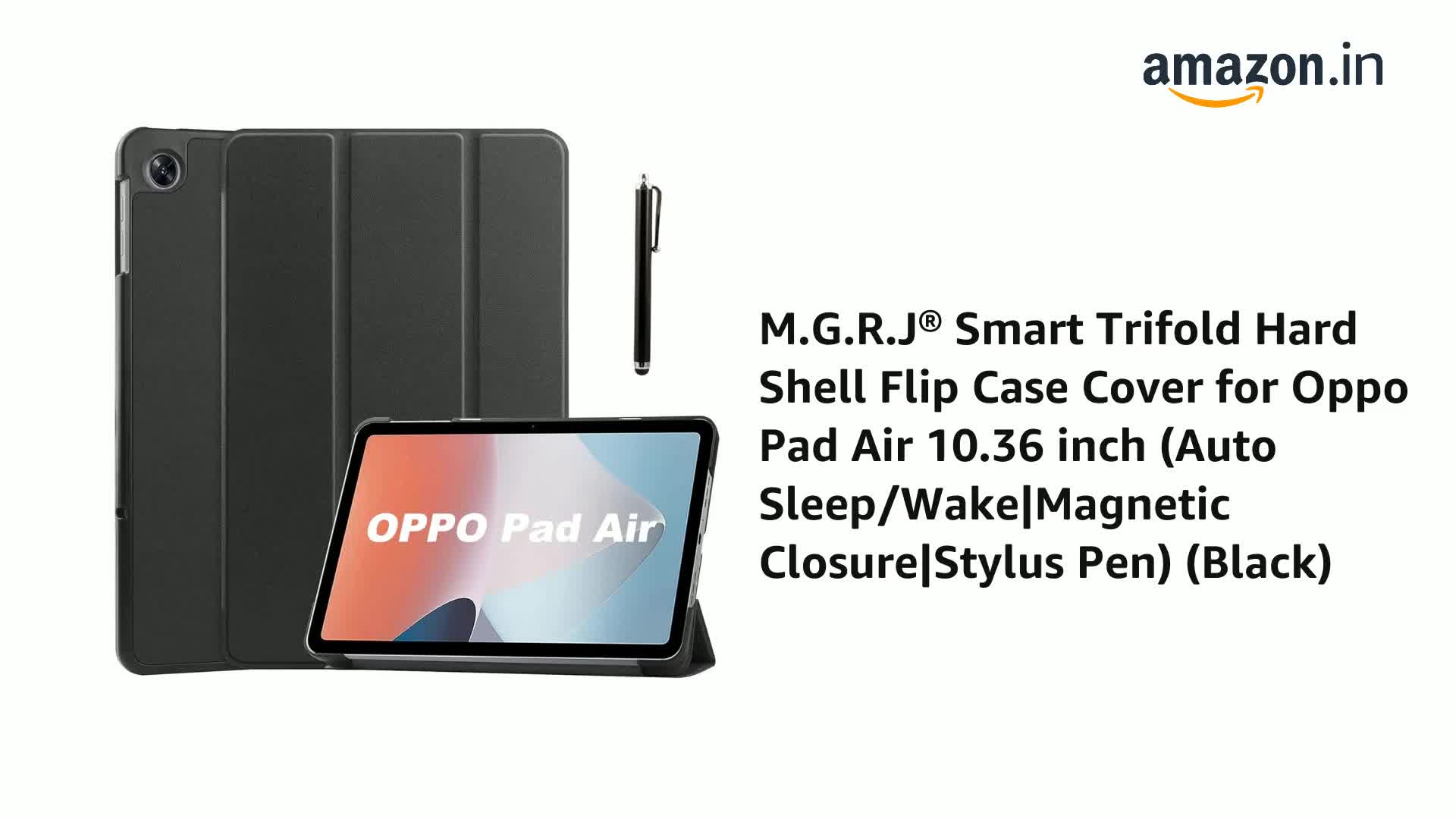 M.G.R.J® Smart Trifold Hard Shell Flip Case Cover for Oppo Pad Air